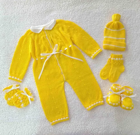 Mameluco Amarillo Blanco
