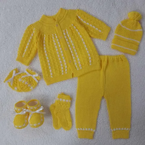 Conjunto Recogido Amarillo/Blanco
