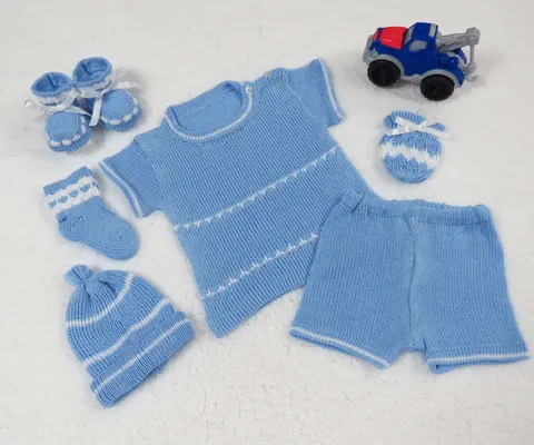 Sweater Celeste/Blanco