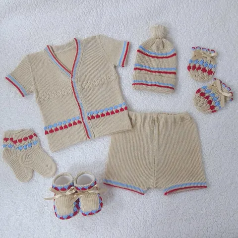 Camisa Beige/Celeste/Rojo