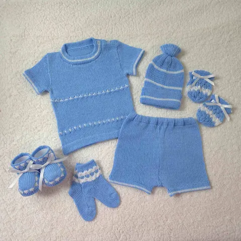 Sweater Celeste/Blanco