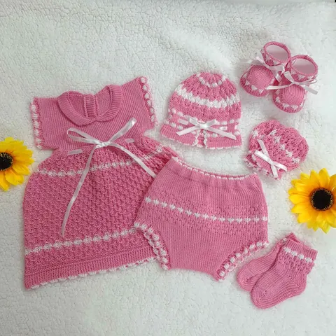 Traje Corazón Rosado/Blanco
