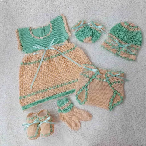 Traje Peach/Verde