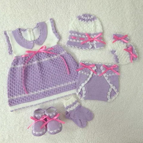 Traje Lila/Blanco/Rosado