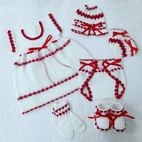 Traje Blanco/Rojo