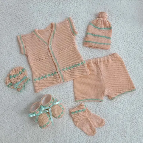 Camisa Peach/Verde Menta