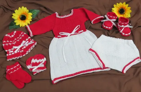 Traje Emperatriz Rojo/Blanco
