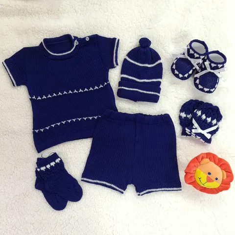 Sweater Azul Marino/Blanco