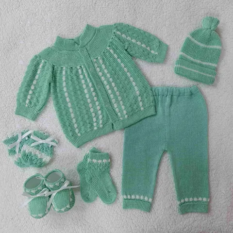 Conjunto Recogido Verde Menta/Blanco