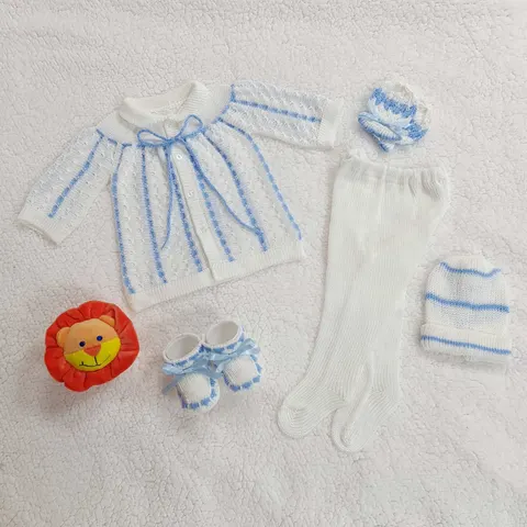 Conjunto Recogido Blanco/Celeste