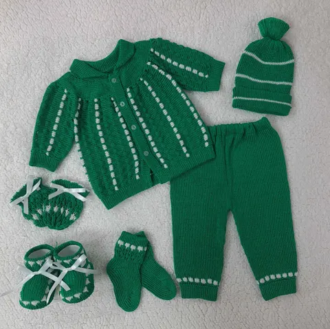Conjunto Recogido Verde/Blanco