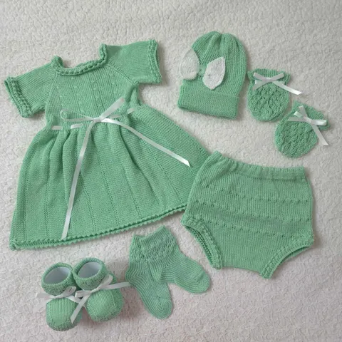 Traje Verde Menta/Blanco