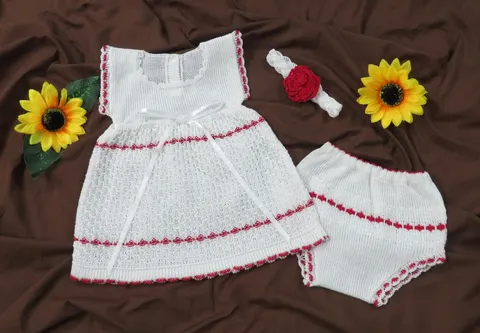 Traje Blanco Rojo