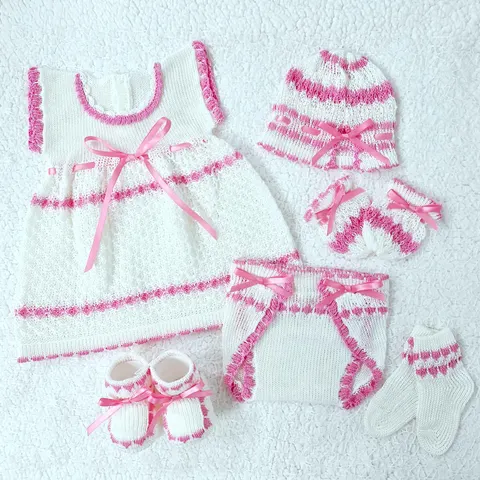 Traje Blanco/Rosado