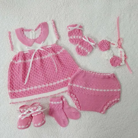 Traje Vincha Rosado/Blanco