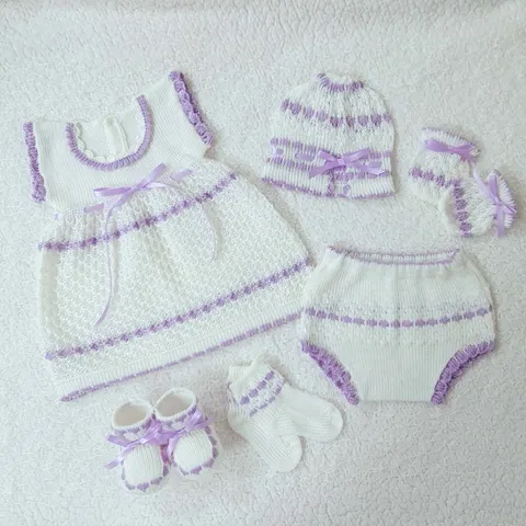 Traje Blanco/Lila