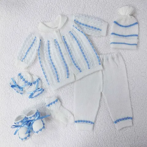 Conjunto Recogido Blanco/Celeste
