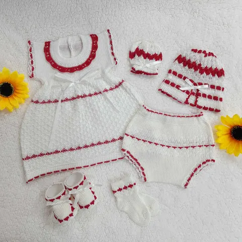 Traje Victoria Blanco/Rojo