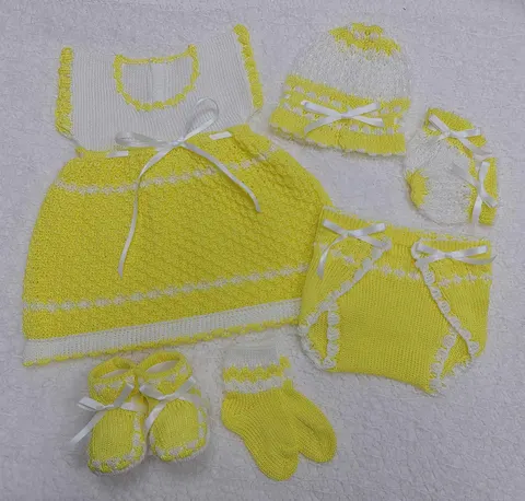 Traje Amarillo Limón/Blanco