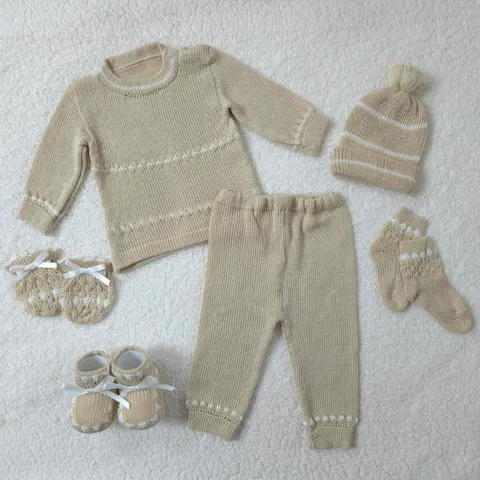 Sweater Beige/Blanco
