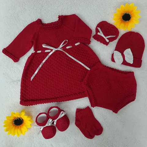 Traje Emperatriz R Rojo Cinta Blanca