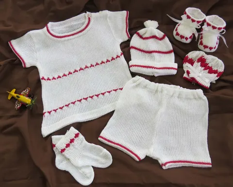 Sweater Blanco/Rojo