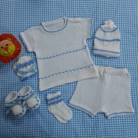 Sweater Blanco/Celeste