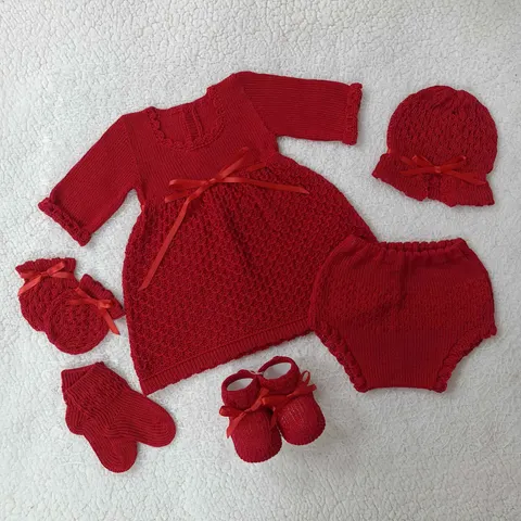 Traje Recogido Largo Rojo