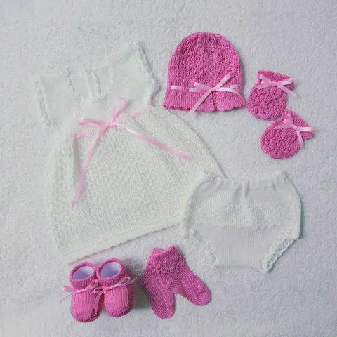 Traje Blanco/Rosado