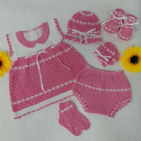 Traje Corazón Rosado/Blanco
