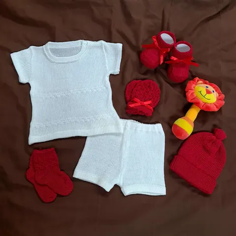 Sweater Blanco/Rojo