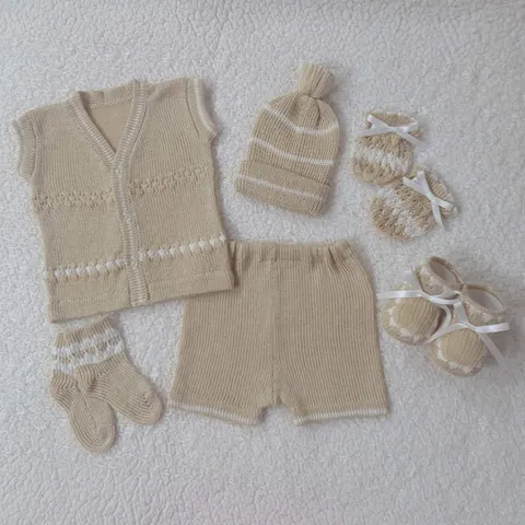 Camisa Beige/Blanco