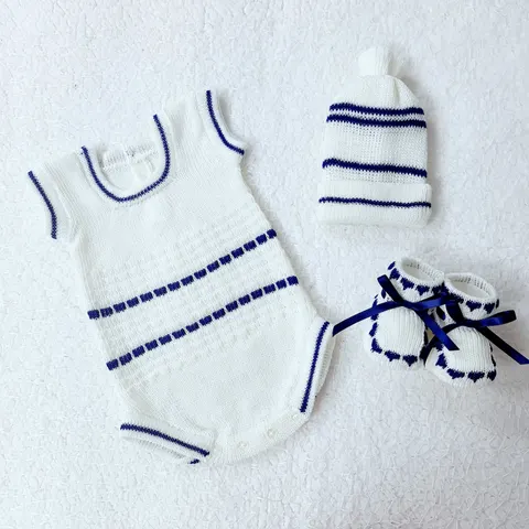 Body Blanco/Azul Marino