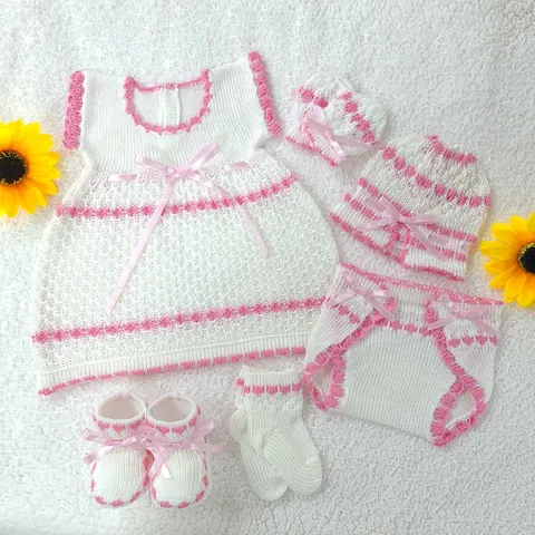 Traje Blanco/Rosado
